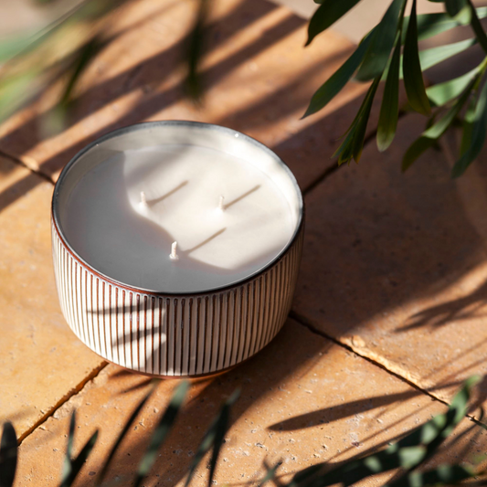 Rustic - 3 wick ceramic vessel (500g)