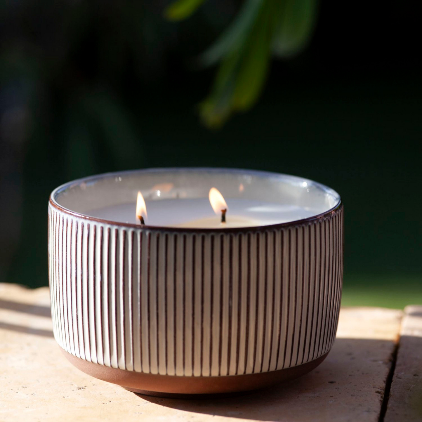 Rustic - 3 wick ceramic vessel (500g)