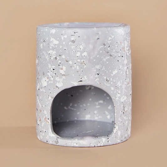 Terrazzo ceramic wax melt burner - Grey
