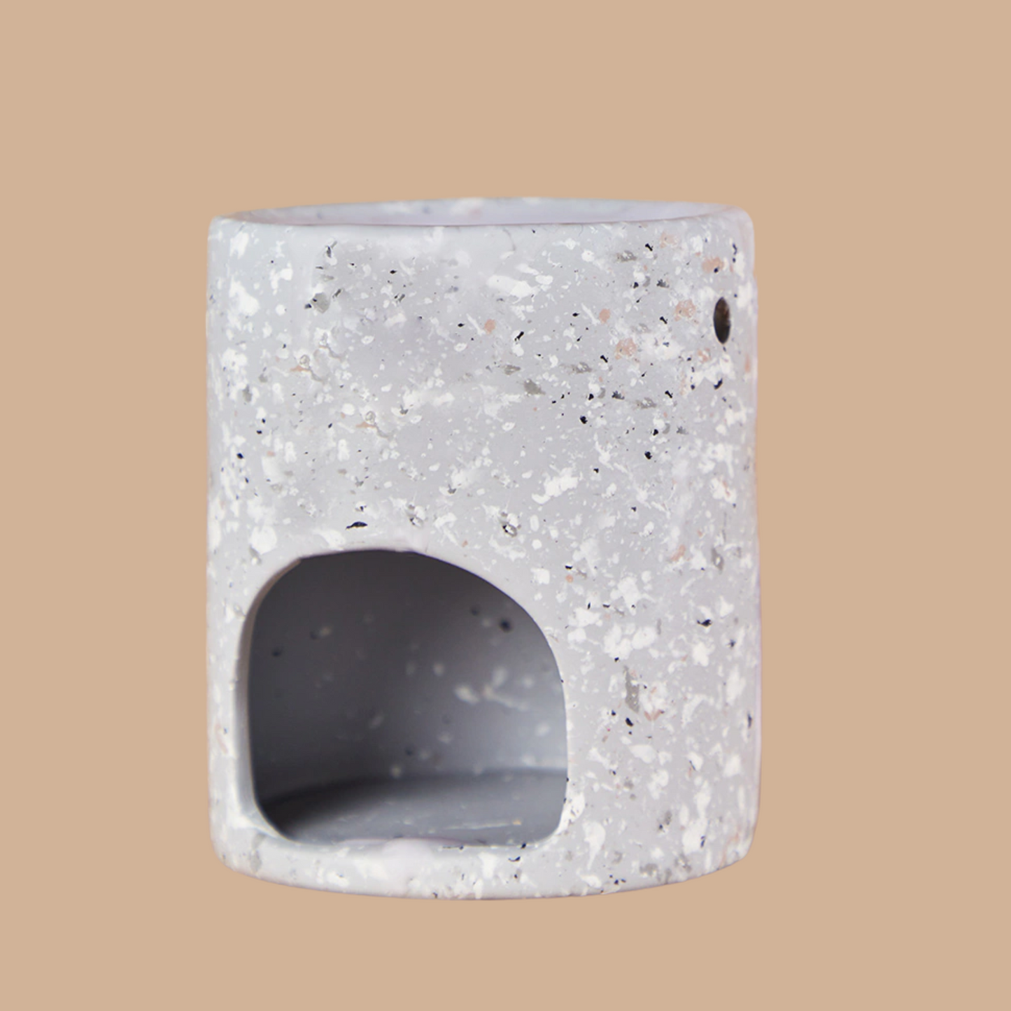 Terrazzo ceramic wax melt burner - Grey