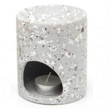 Terrazzo ceramic wax melt burner - Grey